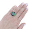 Bague 51 Bague or blanc et platine sertie d'une tourmaline et de diamants. 58 Facettes 34918