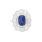 Bague 50 Bague pompadour platine, saphir et diamants. 58 Facettes 34995