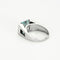 Bague 52.5 Bague or blanc, aigue marine et diamants 58 Facettes GU179
