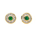 Boucles d'oreilles Boucles d'oreilles Puces Or jaune Emeraude, Diamant 58 Facettes 3792680RV