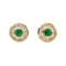 Boucles d'oreilles Boucles d'oreilles Puces Or jaune Emeraude, Diamant 58 Facettes 3792680RV