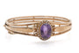 Bracelet Bracelet ancien en or jaune avec améthyste et perles, fin 19e début 20e siècle 58 Facettes 11723