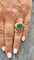 Bague 51 Bague en or jaune , diamants et émeraude 58 Facettes