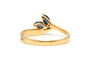 Bague 53 Bague contemporaine sertie de saphirs en or jaune 18 carats 58 Facettes 22894