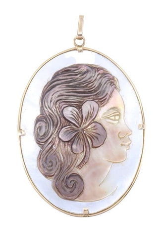 Pendentif PENDENTIF CAMÉE NACRE TAHITIENNE 58 Facettes 086671