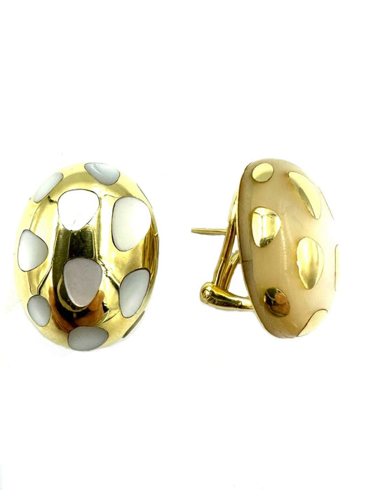 Boucles d'oreilles TIFFANY & Co. - Boucles d’oreilles or jaune et nacre 58 Facettes