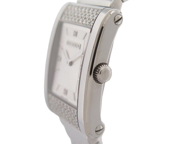 Montre vintage montre BOUCHERON reflet icare 34 mm quartz classique acier diamant 58 Facettes 268397