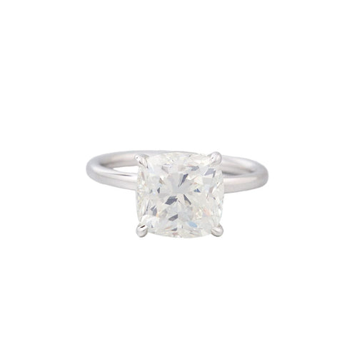 Bague 55 Solitaire serti d'un diamant en or gris 58 Facettes 1