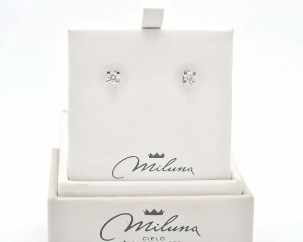 Orecchini Miluna con diamanti ct 0,32 58 Facettes 9462
