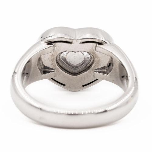Bague 55 Chopard Bague Happy Diamonds Or blanc Diamant 58 Facettes 2308894CN