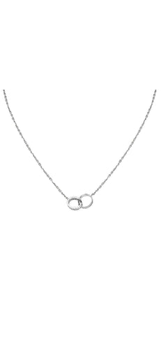 Collier Cartier Love or gris et diamants