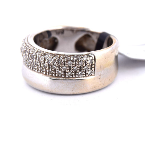 Bague 58 Bague vintage en or blanc avec diamants 58 Facettes