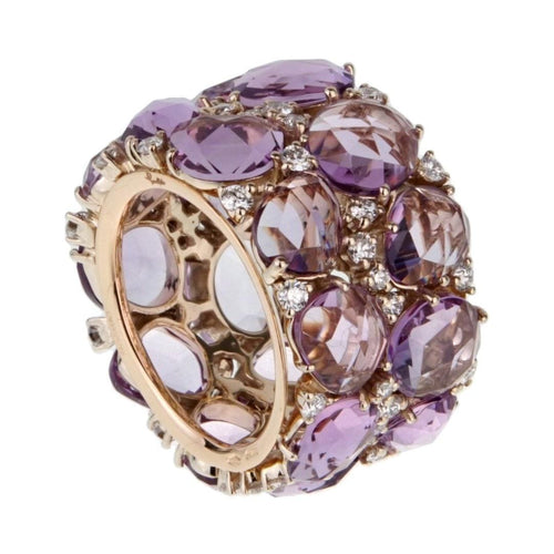 POMELLATO - Bague Lulu en or rose améthystes et diamants