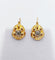 Boucles d'oreilles Dormeuses art déco or jaune et diamants 58 Facettes A05807