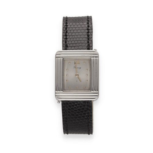 Montre Montre Poiray Femme "Ma Premiere" - Acier - Quartz - Cadran gris - Bracelet Lezard noir - 2015 58 Facettes FB10321