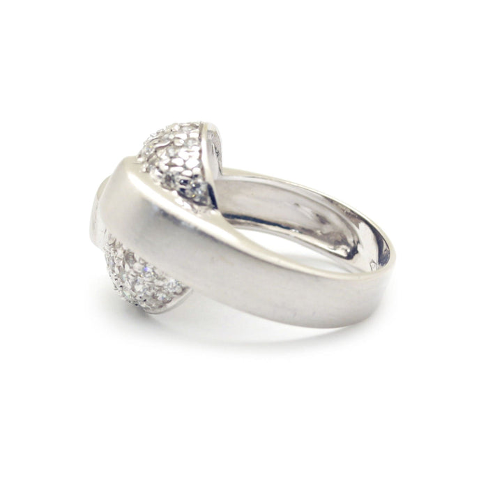 Bague 58 Bague or blanc et diamants 58 Facettes 170127R