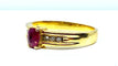 Bague 54 Bague en or jaune 18 carats en rubis et diamants 58 Facettes AB325
