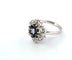 Bague 56 Bague en or blanc 18 carats avec saphirs et diamants 58 Facettes