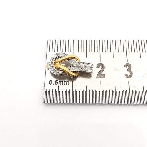 Pendentif Pendentif en or jaune et blanc & diamants 58 Facettes