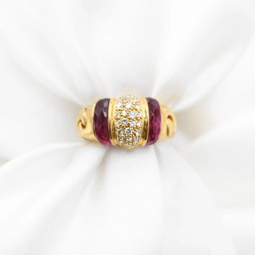 Bague Bague Bulgari Gancio en or jaune avec diamants 58 Facettes 14549