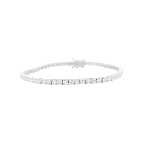 Bracelet Ligne tennis or blanc diamants. 58 Facettes 34845