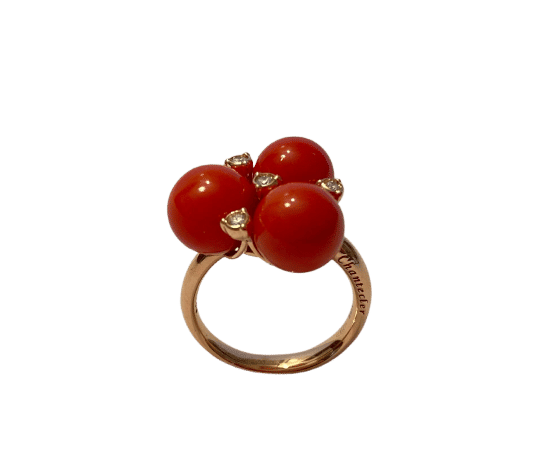 Bague 55 CHANTECLER - Bague Cherie en or rose 58 Facettes