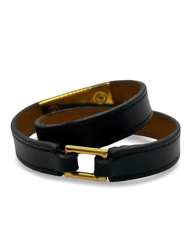 Bracelet Bracelet double tour Hermès Rivale plaqué or 58 Facettes 1170