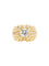 Bague 44.5 Bague vintage godrons or jaune diamant 0.8 ct 58 Facettes 1111.3