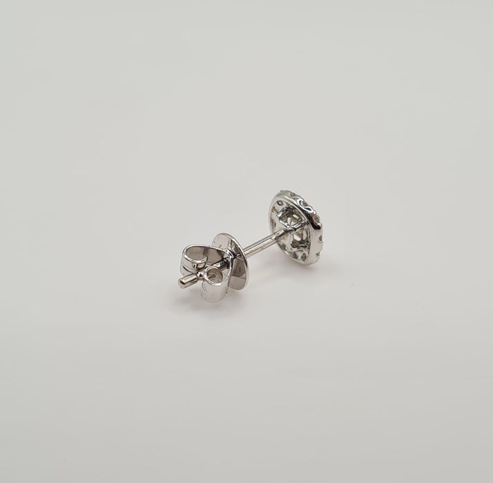 Boucles d'oreilles Boucles d'oreilles or blanc serties de diamants 58 Facettes