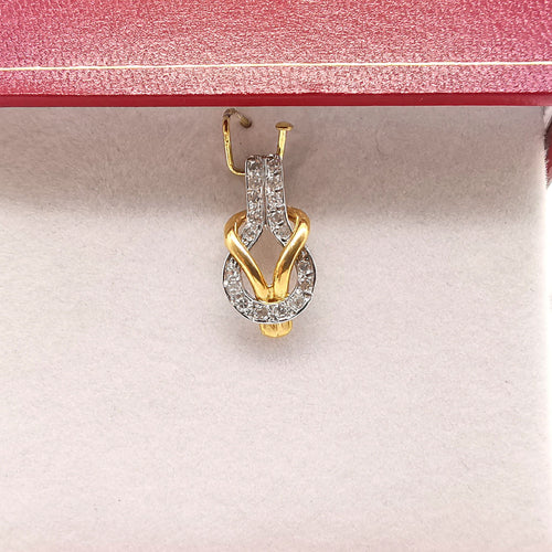 Pendentif Pendentif en or jaune et blanc & diamants 58 Facettes