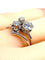 Bague 52 Bague or blanc sertie  de 3 diamants 58 Facettes AB450