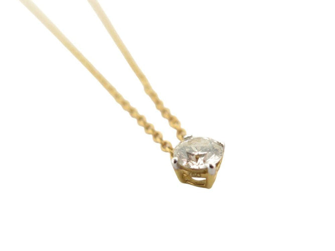 Collier collier pendentif solitaire 38-42cm diamant brillant 0.2ct or 1.7g 58 Facettes 268521