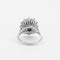 Bague 52 BAGUE MARGUERITE SAPHIR ENTOURAGE DIAMANTS EN OR GRIS 18K 58 Facettes
