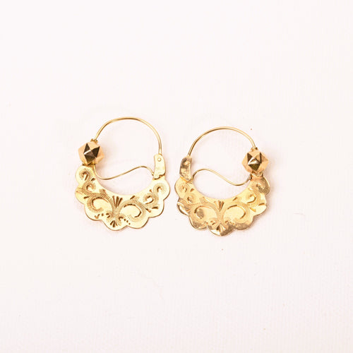 Boucles d'oreilles Boucles d'oreilles créoles savoyardes trois ors 58 Facettes