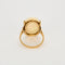 Bague 54 Bague Or Jaune Cabochon d'Opale Blanche 58 Facettes