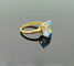 Bague 50 Bague en or avec topaze bleu clair 58 Facettes