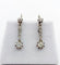 Boucles d'oreilles Dormeuses art deco or blanc 18k platine et diamants taille ancienne (circa 1930) 58 Facettes A05475