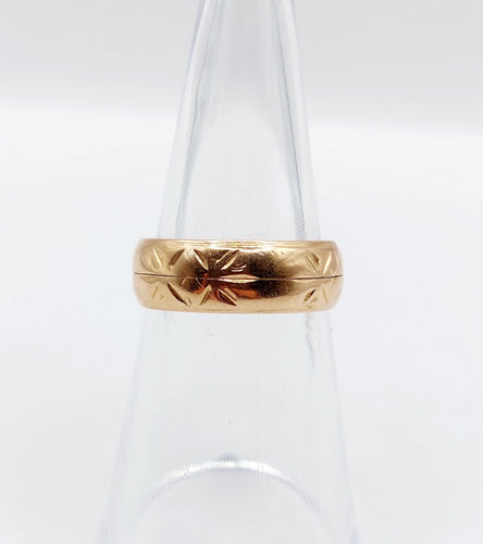 Bague 51 Alliance jumelées Gimmel antique or rose non gravée 58 Facettes A05700