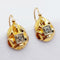 Boucles d'oreilles Dormeuses art déco or jaune et diamants 58 Facettes A05807