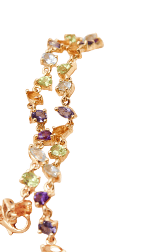 Bracelet Bracelet rivière multicolore or jaune 58 Facettes 250496