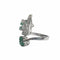 Bague 53 Bague rétro diamants émeraudes 58 Facettes Q165B