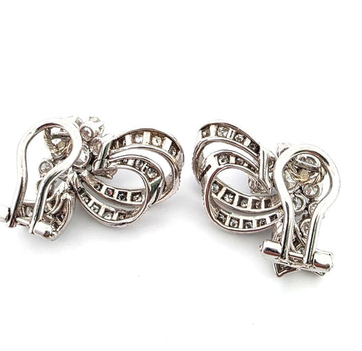 Boucles d'oreilles Boucles d'oreilles à clip en or blanc et diamants 58 Facettes