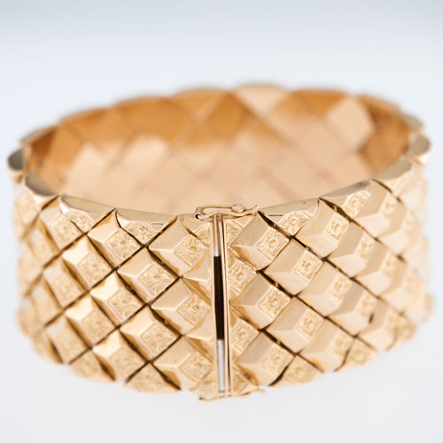 Bracelet Bracelet italien Escalier en or jaune 58 Facettes