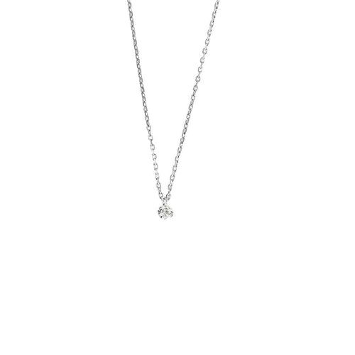Collier COLLIER OR BLANC DIAMANT 0,10ct 58 Facettes M8927