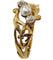 Bague Bague Art Nouveau diamants old mine et perle de culture en or jaune 18k 58 Facettes A834