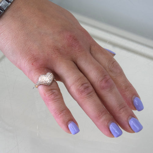 Bague 53 Bague cœur en diamant 58 Facettes