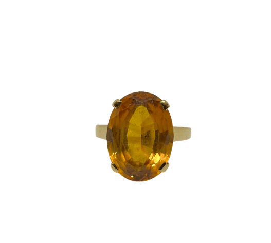 Bague Bague cocktail or jaune citrine 7 carats 58 Facettes