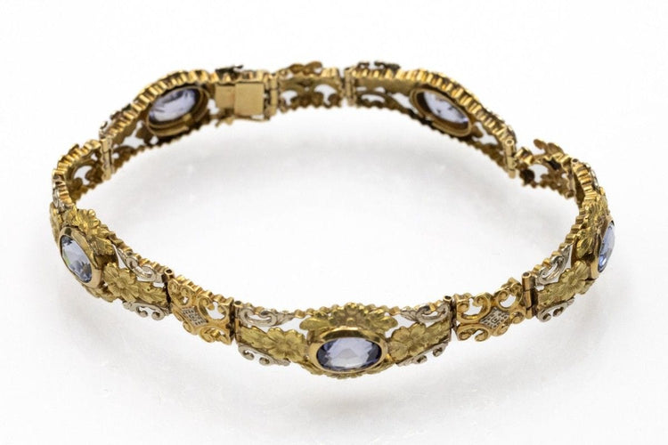 Bracelet Bracelet ancien avec saphirs en or 18 carats 58 Facettes 11733