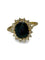 Bague 57 Bague or jaune saphir 3 ct et diamants 0,40 ct 58 Facettes 00073801