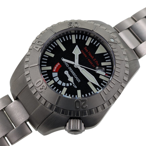 Montre Girard Perregaux Sea Hawk II Pro 3000m 49940 Titanium 2010 Deep Diver + International Guarantee + Papers RARE with Titanium Strap 58 Facettes